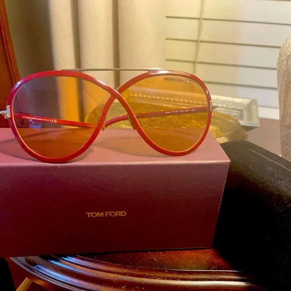Tom Ford | Accessories | Tom Ford Large Burgundy Sunglasses  display picture 1